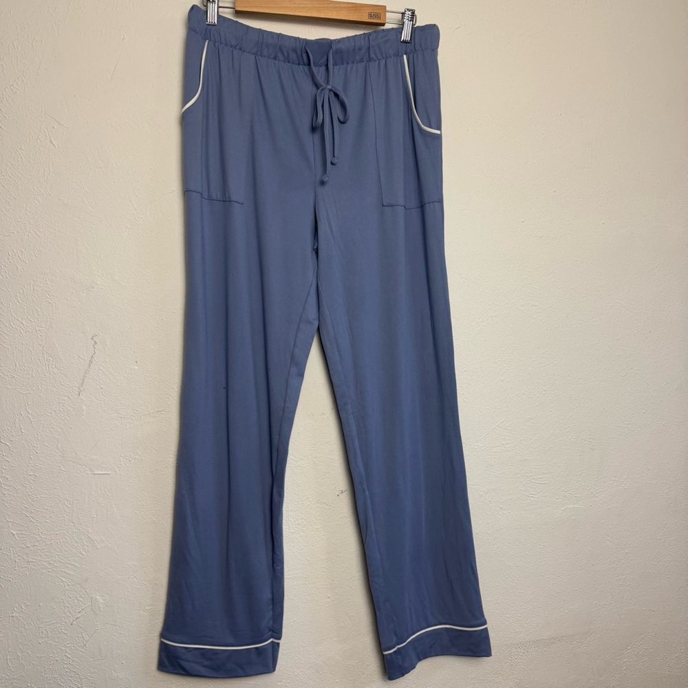 Lucky Brand Wide Leg Cozy Soft Pajama Pant Cornflower Blue